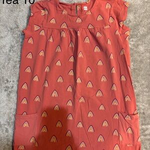 Tea Sleeveless Dress with Rainbow Pattern and pockets 10